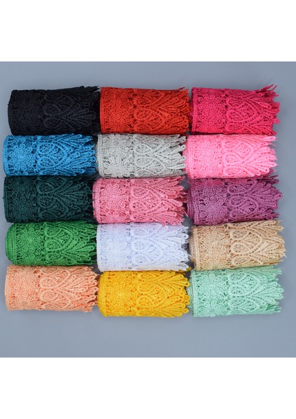 Altın Tarzı 1 Yard 8cm Genişliğinde Güzel Tığ Işi Nakış Dantel Şerit Dıy Nakış Yatak Etek Dantel Elbise Dantel Perde Danteli (Yurt Dışından)