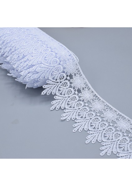 Altın Tarzı 1 Yard 8cm Genişliğinde Güzel Tığ Işi Nakış Dantel Şerit Dıy Nakış Yatak Etek Dantel Elbise Dantel Perde Danteli (Yurt Dışından)