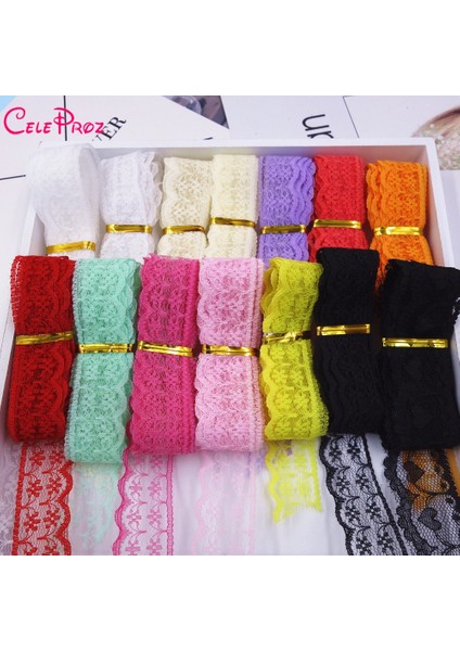 Elmas Beyaz Tarzı 10 Yard 10 Yards Dantel Şerit Şerit Bant 2 cm Dantel Trim Kumaş Dıy Işlemeli Net Beyaz Dantel Trim Kordon Dikiş Dekorasyon Için (Yurt Dışından)