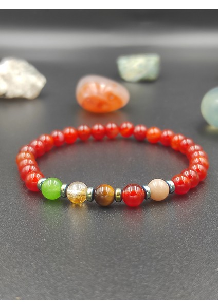 Aslan Burcu Doğal Taş Kadın Bileklik