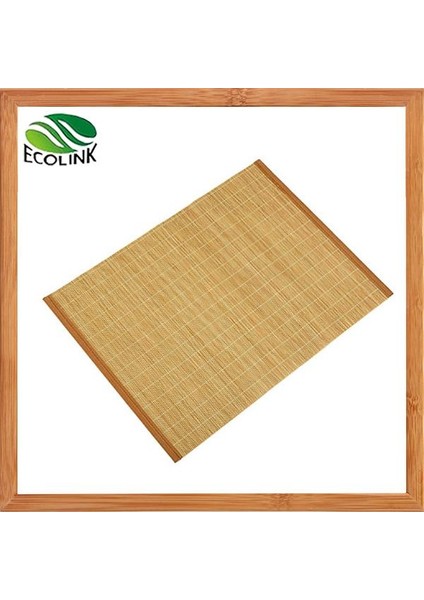 3 Adet Bambu Katlanır Hasır Servis Altlığı, Amerikan Servis Tabak Altlığı 35 x 50 cm