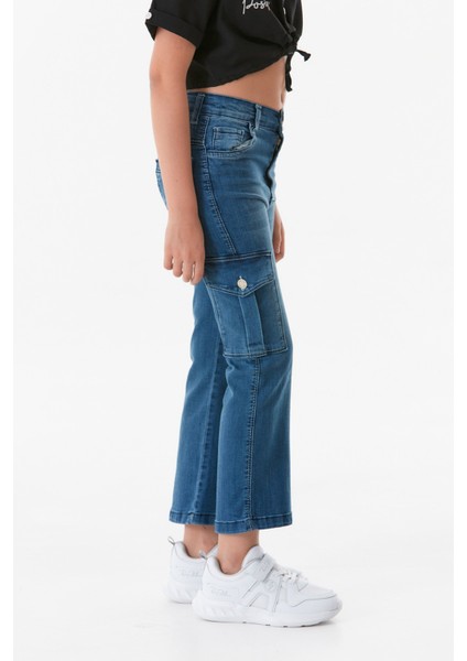 Beli Ayarlanabilir Kargo Cepli Jogger Kız Çocuk Pantolon fırsatları