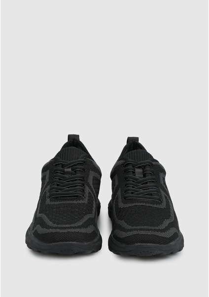 Siyah Deri Erkek Sneaker