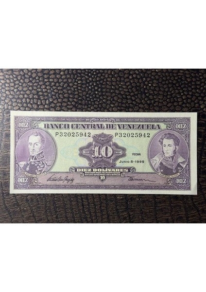 Venezuela 10 Bolivares 1995 Yılı P#61D. 5.6.1995 (10/10)- Çil ( Unc)