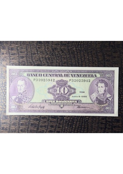 Venezuela 10 Bolivares 1995 Yılı P#61D. 5.6.1995 (10/10)- Çil ( Unc)