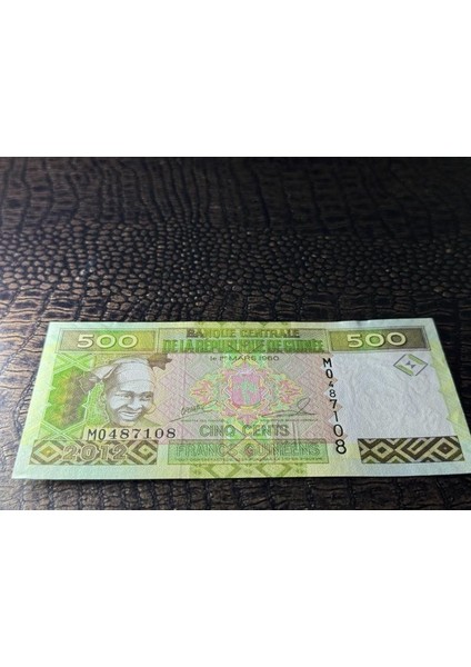 Guinee Gine 2012 Yılı 500 Frank Çil - (10/10)- Çil ( Unc)