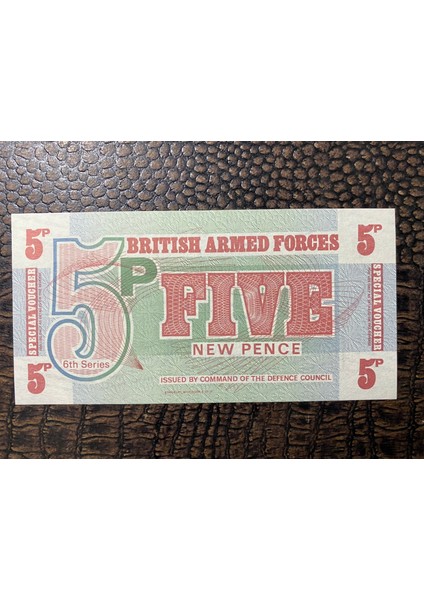 Ingilitere British Armed Forced 1972 Askeri Kağıt Para 5 New Pence - Çil