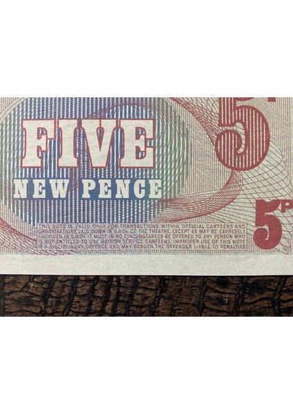 Ingilitere British Armed Forced 1972 Askeri Kağıt Para 5 New Pence - Çil