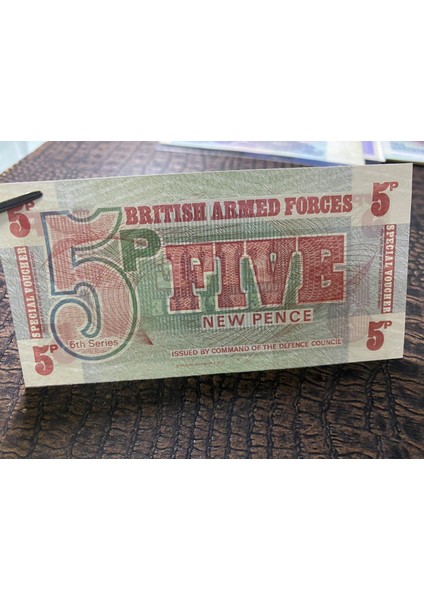 Ingilitere British Armed Forced 1972 Askeri Kağıt Para 5 New Pence - Çil