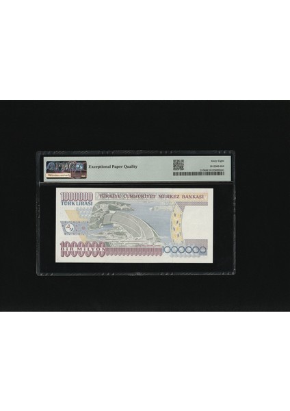 Top Pop Pmg 68 Epq Super Gem Unc Çil Bir Milyon 1.000.000 Türk Lirası S/n O01 000165 7. Ems 3.t