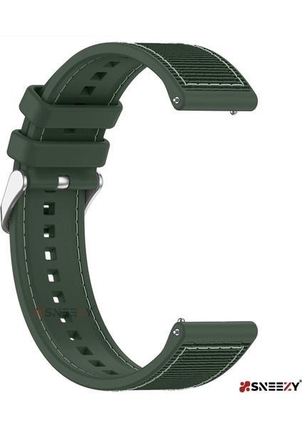 Samsung Galaxy Watch 6 – Classic 40-43-44-47MM 20MM Dikiş Desenli Dokuma Silikon Kordon modelleri