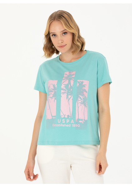 Yuvarlak Yaka Mint Kadın T-Shirt GADA modelleri