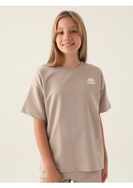 Kız Çocuk Tişört 5-15 Yaş Kum
