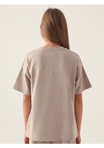 Kız Çocuk Tişört 5-15 Yaş Kum modelleri