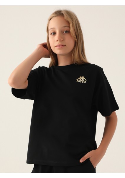 Kız Çocuk Tişört 5-15 Yaş Siyah