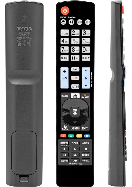 Kl Lg AKB74455403 Smart My Apps Tuşlu LCD LED Tv Kumanda 70106=40072=13661