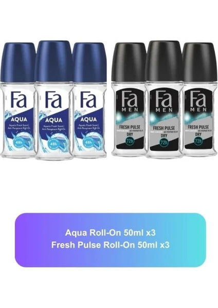 Aqua Roll-On X3fresh Pulse Roll-On X3  Fa Set