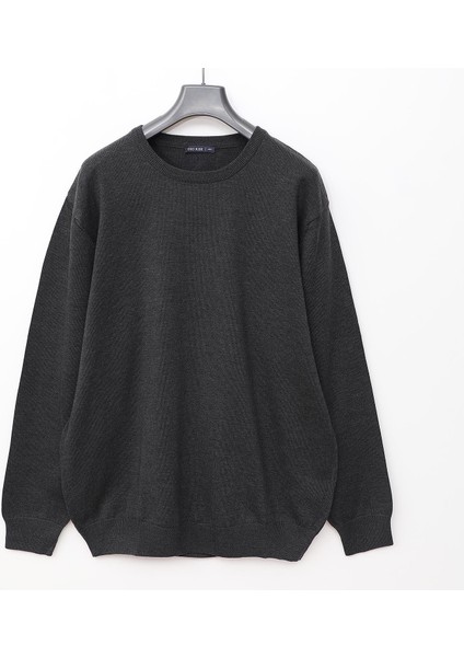 Erkek Uzun Kol Bisiklet Yaka büyük beden Sweat - B180856 - Koyu Bordo modelleri