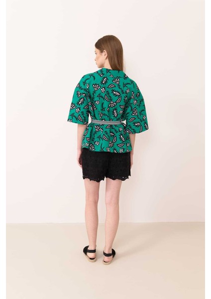 Beli Kuşaklı Keten Gömlek Standart Renk Y2416014_089 fiyatları