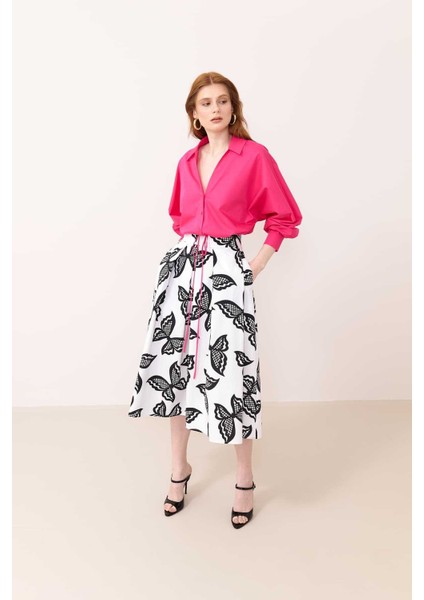 Beli Büzgülü Crop Poplin Gömlek Fuşya Y2413522_003 modelleri