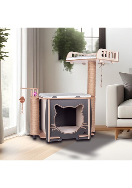 xl Happy Yataklı Kedi Evi - Kedi Tırmalaması
