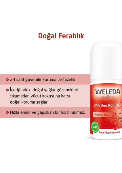 Nar Özlü Doğal Roll-On Deodorant 50 ml