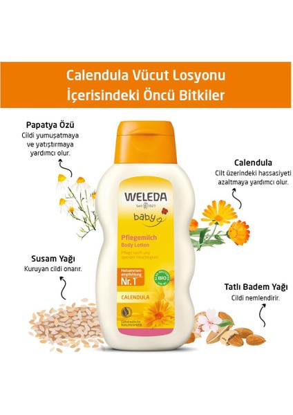 Calendula Organik Nemlendirici Vücut Losyonu 200ML