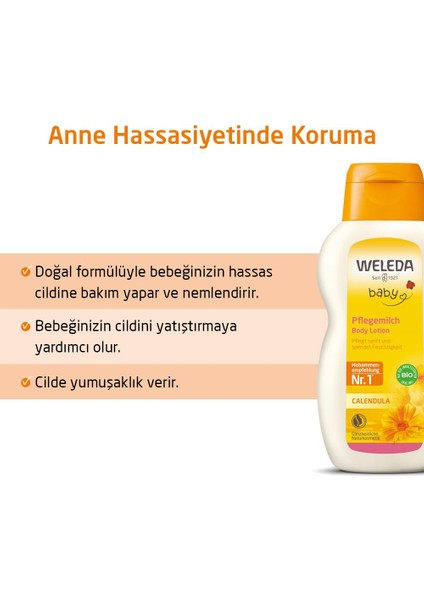 Calendula Organik Nemlendirici Vücut Losyonu 200ML