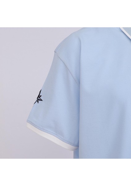 Erkek Büyük Beden Kısa Kol Baskılı Polo Yaka Tişört - BPL-4002306 - Buz Mavisi fiyatları