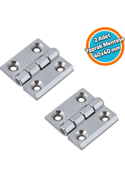 Mobilya Pencere Kapı Duşakabin Mini Dolap Menteşesi Yaprak Menteşe Krom 40 x 40 mm 2 Adet