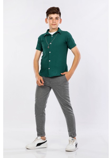 Erkek Çocuk Gömlek-T-Shirt ve Pantolon 3 Lü Takım VF24KMR5101314 fiyatları