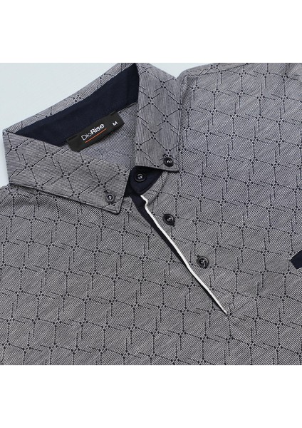 Erkek Kısa Kol Düğmeli Polo Yaka T-Shirt - DJS-27616 - Lacivert