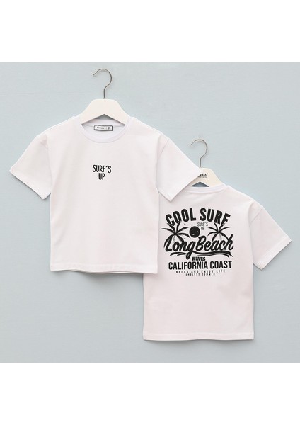 Erkek Çocuk Kısa Kol Tişört - 1687634 - Beyaz