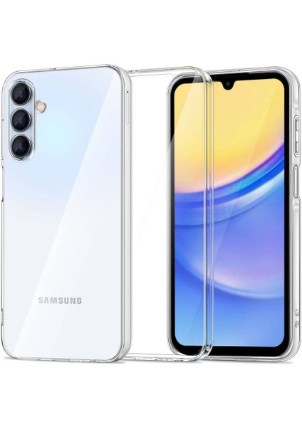 Caseworld Samsung Galaxy A35 Kapak Kamera Korumalı Süper Silikon Şeffaf Kılıf