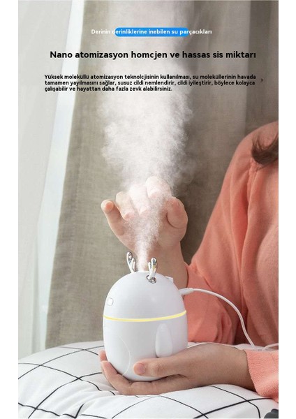 Sevimli Sevimli Evcil Hayvan Usb Şarj Nemlendirici Aromaterapi Mini Ofis Masaüstü Yatak Odası Spreyi-Mavi (Yurt Dışından)