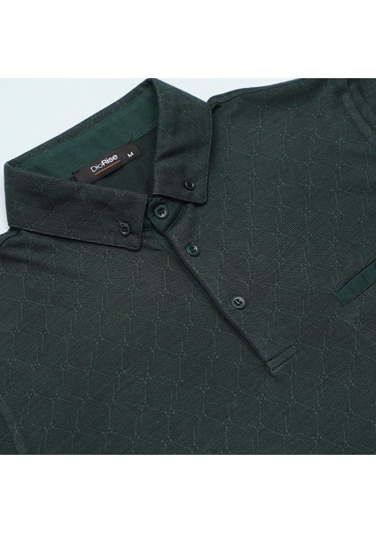 Erkek Kısa Kol Düğmeli Polo Yaka T-Shirt - DJS-276142 - Nefti