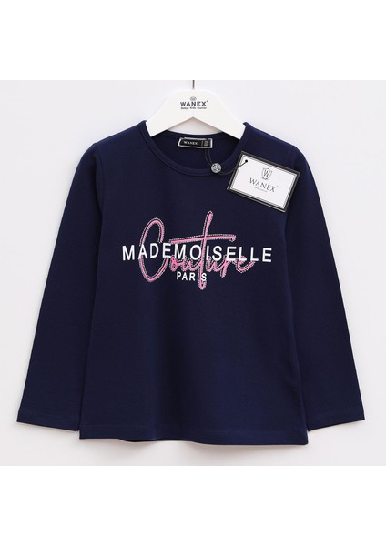 Kız Çocuk Uzun Kol İnce Sweat - 31483 - Lacivert