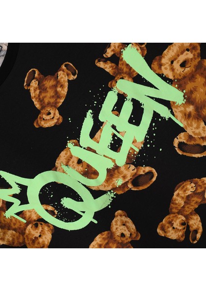 Kız Tshırt - Bisiklet Yaka - Kısa Kol - 3233711 - Siyah fiyatları