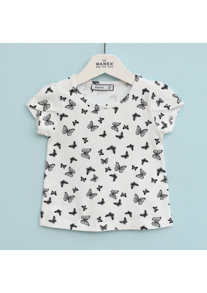Kız Çocuk Kısa Kollu Tişört - 32455 - Beyaz fiyatları