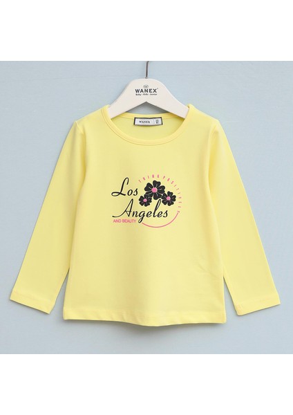 Kız Tshırt - Kız Tshırt - Uzun Kol-Ince - 3244619 - Sarı