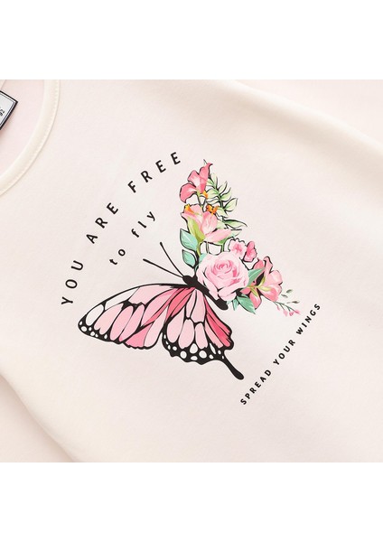 Kız Tshırt - Bisiklet Yaka - Uzun Kol-Ince - 3238935 - Vanilya fiyatları