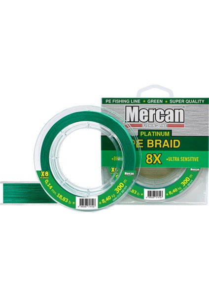 Pe Örgü Platinum X8 Yeşil Ip 300M Misina