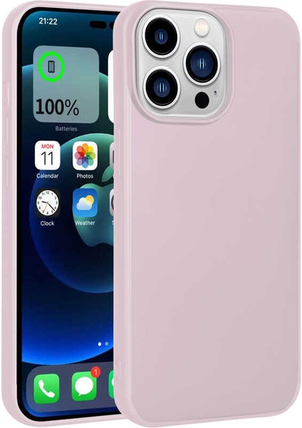 Farma İletişim Teknolojileri Apple iPhone 14 Pro - Uyumlu Zore Premier Silikon Kapak-Rose Gold