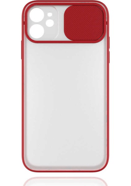 Apple iPhone 11 - Uyumlu Zore Lensi Kapak-Kırmızı