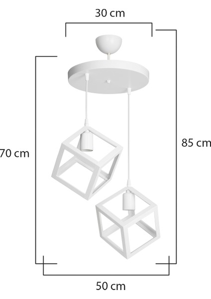 Küp Beyaz Ikili Avze