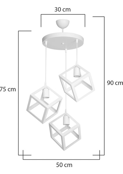 Küp Beyaz Üçlü Avze