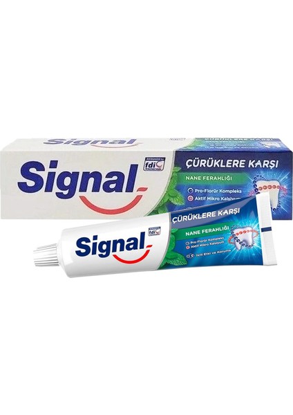 Çürüklere Karşı Nane Ferahlığı 50 Ml Diş Macunu X 6 Adet