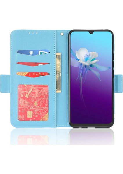 Vivo V20 Yan Toka Manyetik Kart Yuvaları Için Kılıf Tutucu Cüzdan Pu Deri (Yurt Dışından) indirimleri