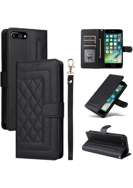 Iphone 6 Için Flip Case Artı Darbeye Dayanıklı Basit Iş Deri Kılıf Flip (Yurt Dışından)