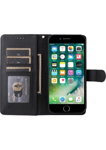 Iphone 6 Için Flip Case Artı Darbeye Dayanıklı Basit Iş Deri Kılıf Flip (Yurt Dışından)